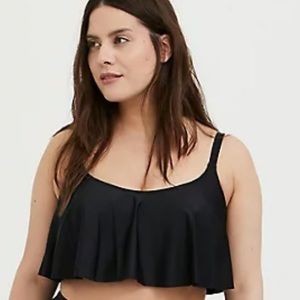Torrid Swim: wireless flounce bikini top.